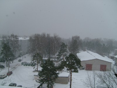 Март. Снег.