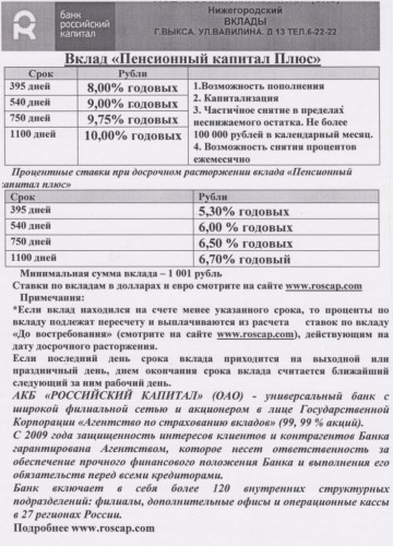АКБ «РОССИЙСКИЙ КАПИТАЛ» (ОАО). «Пенсионный капитал Плюс»..jpg