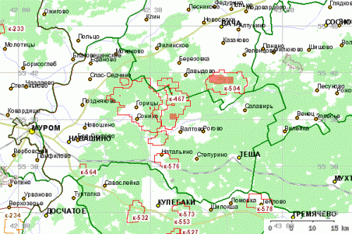 Карта ардатова нижегородской области